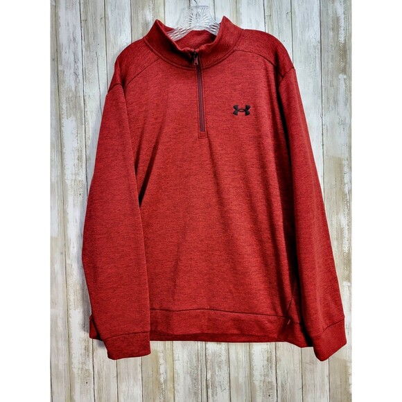 Under Armour Sweater Mens Large Blue Lightweight Quater Zip Pullover Run Outdoor - Picture 1 of 7